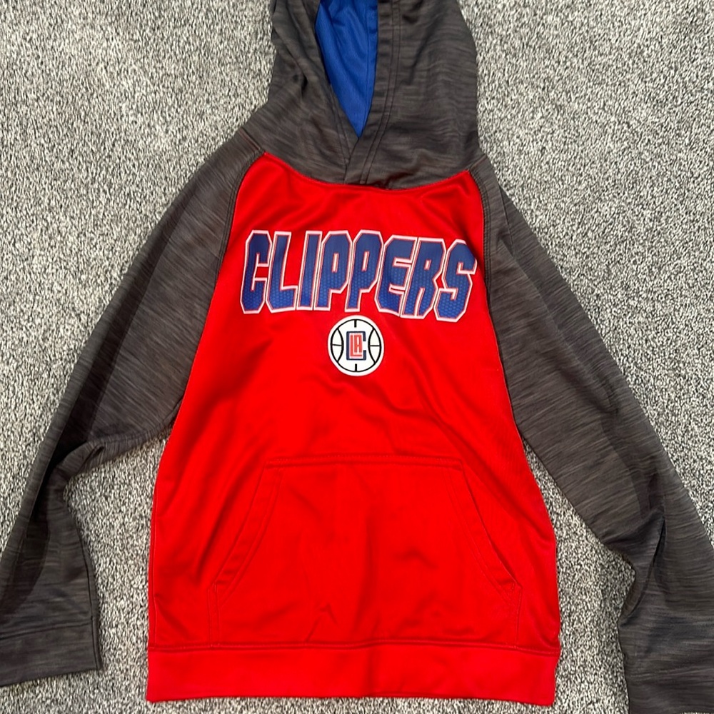 NBA Los Angeles Clippers red gray hooded sweatshirt M 8/10
